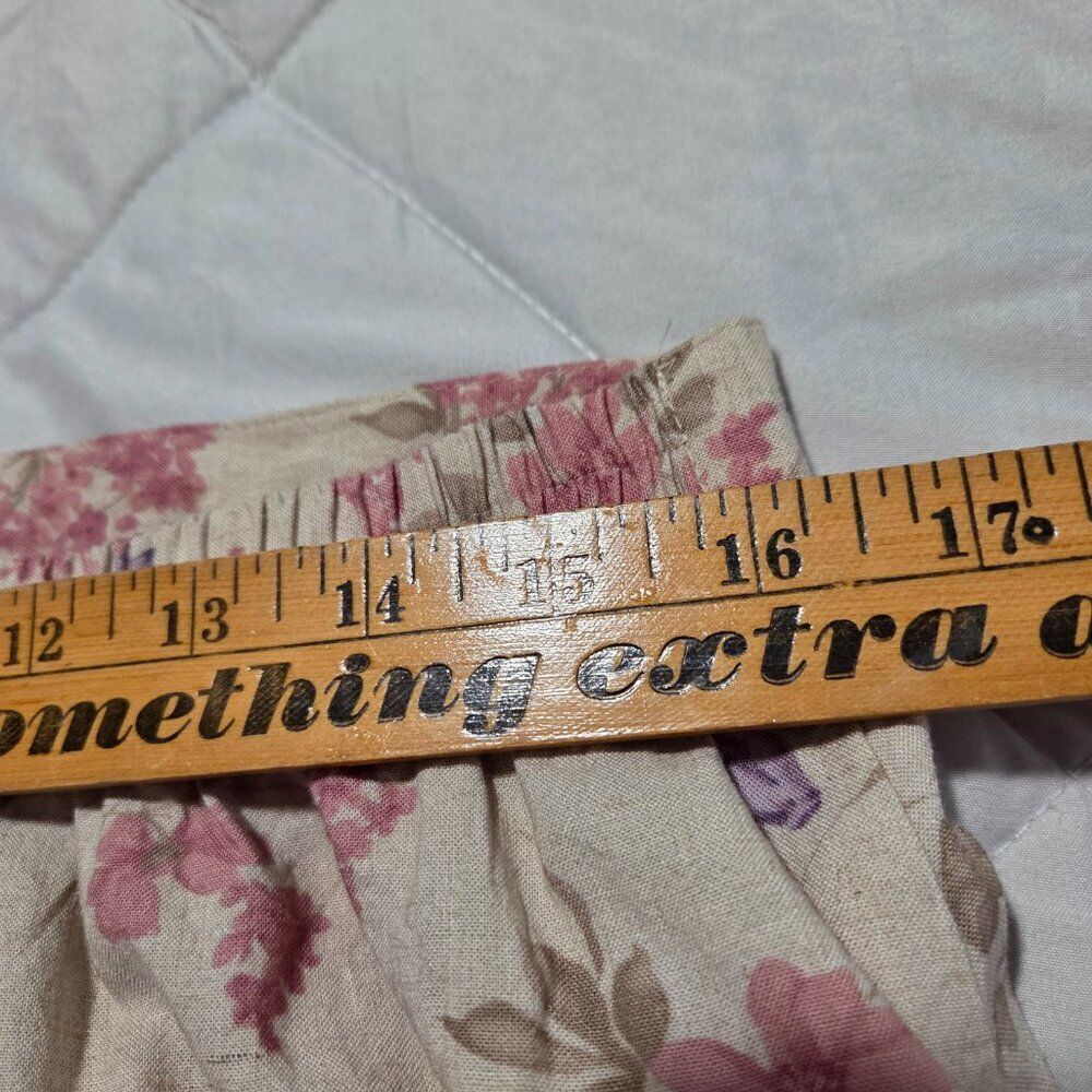 EUC VAN HEUSEN WOMEN FLORAL LONG LINEN BLEND A LINE SKIRT SIZE SMALL - Picture 14 of 16